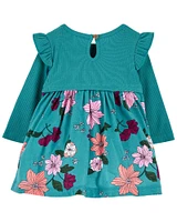 Carter's Two Piece Floral Bodysuit Dress Set