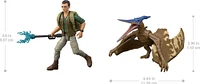 Jurassic World Rebirth Dr. Loomis & Pteranodon Figures Pack, Movie Accurate 3.75-inch Scale