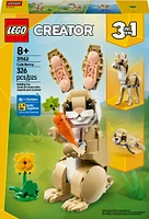 LEGO Creator 3en1 Le lapin mignon, Ensemble de jeu, Se transforme en lama ou en phoque 31162