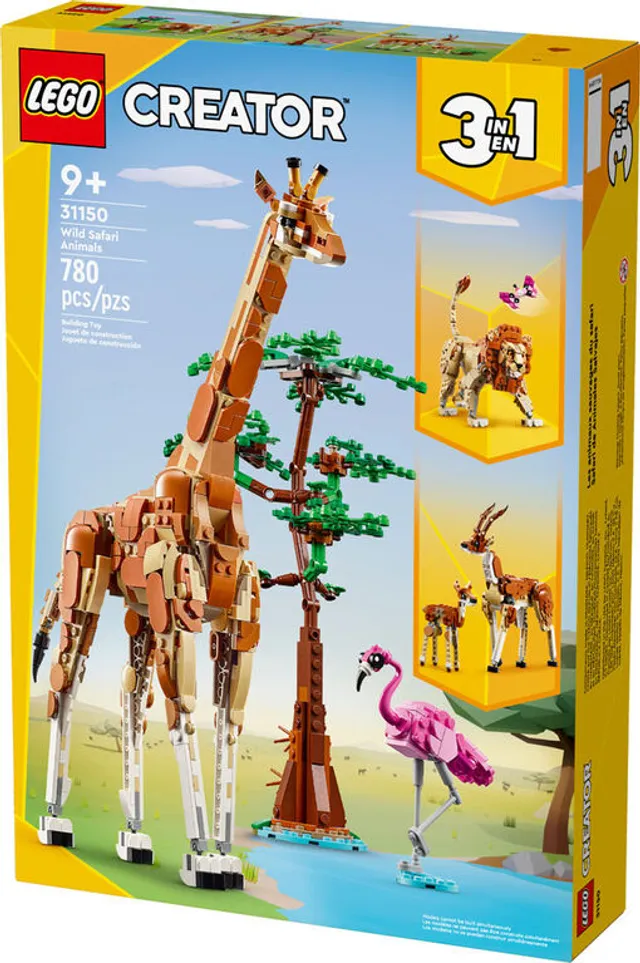 3-in-1 Wild Safari Animals Toy Set by LEGO Creator