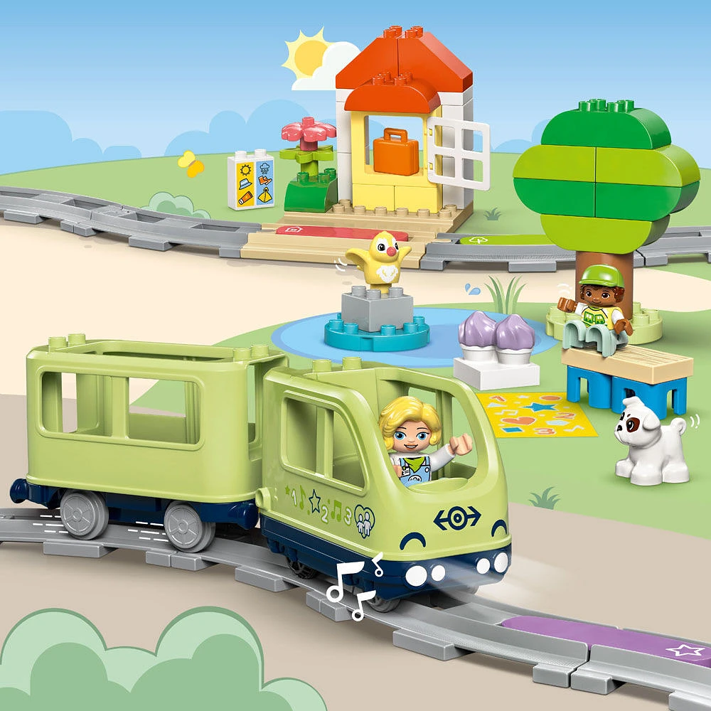 LEGO DUPLO Town Interactive Adventure Train Set - Learning Train Toy Playset with Lights and Sounds - 10427