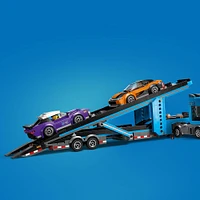 LEGO City Car Transporter Truck with Sports Cars Playset, Car Toy, 4 Vehicle Toys, 60408