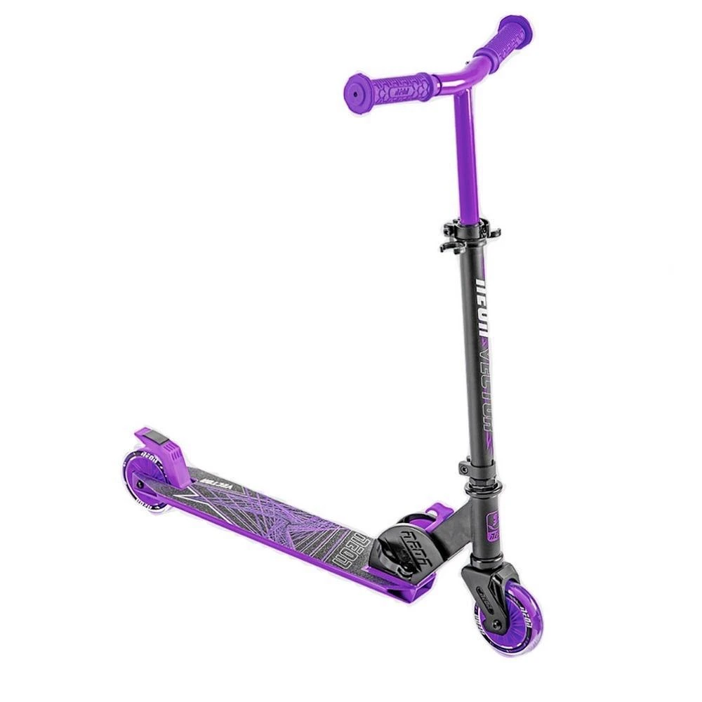 Neon Vector Kids Folding Scooter Purple