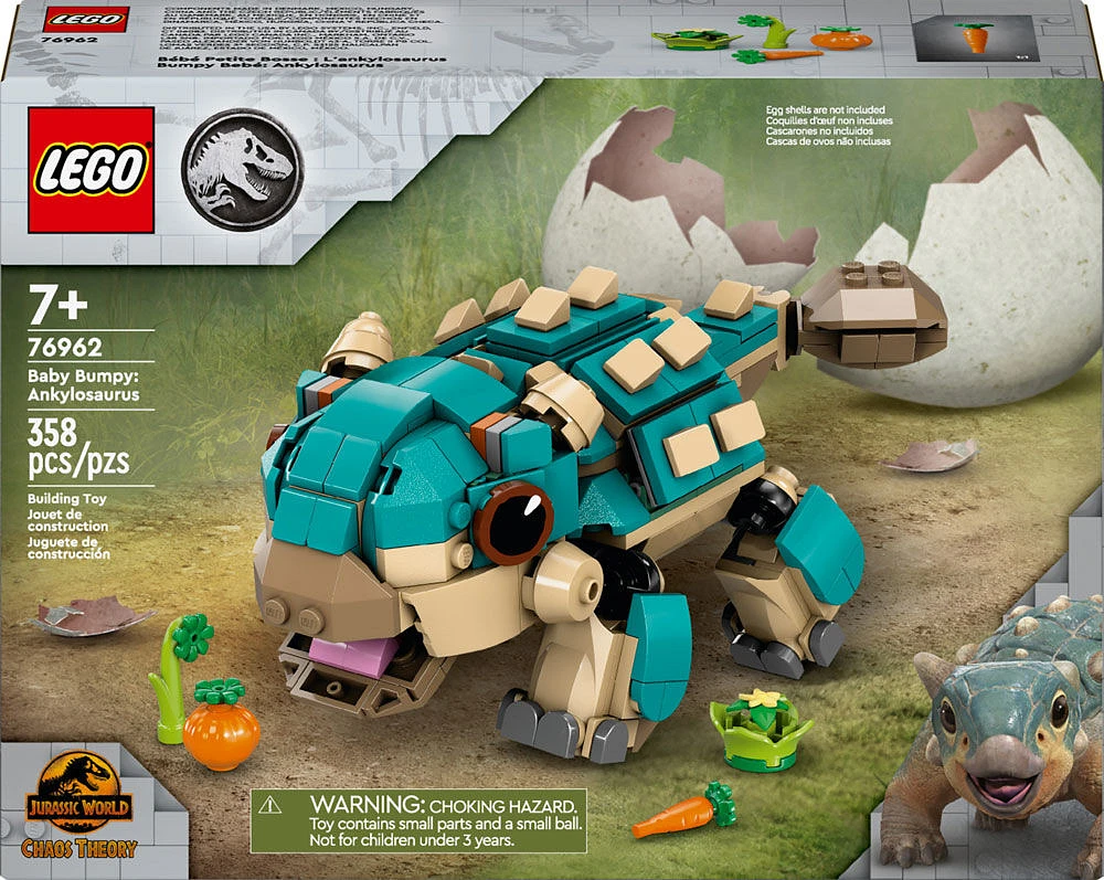 LEGO Jurassic World Baby Bumpy: Ankylosaurus Dinosaur Toy, Fun Gift for Camp Cretaceous Fans 76962