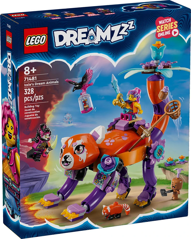 LEGO DREAMZzz Izzie's Dream Animals Toy Set with Minifigures Included, 3 Animal Building Options, 71481