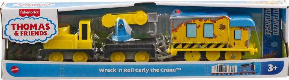 Thomas & Friends Wreck 'n Roll Carly the Crane Motorized Toy Train with Wrecking Ball for Kids