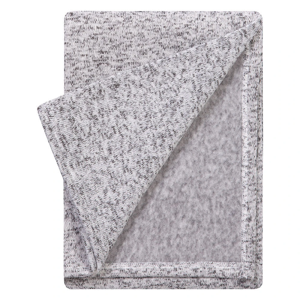 Trend Lab Heathered Gray Sweatshirt Knit Baby Blanket