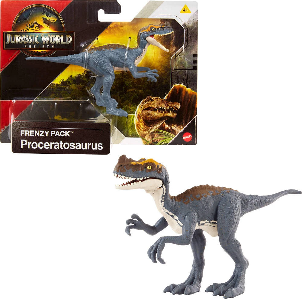 Coffret figurine de dinosaure procératosaure Meute Enragée de JurassicWorld: Renaissance, jouet original, jeu numérique