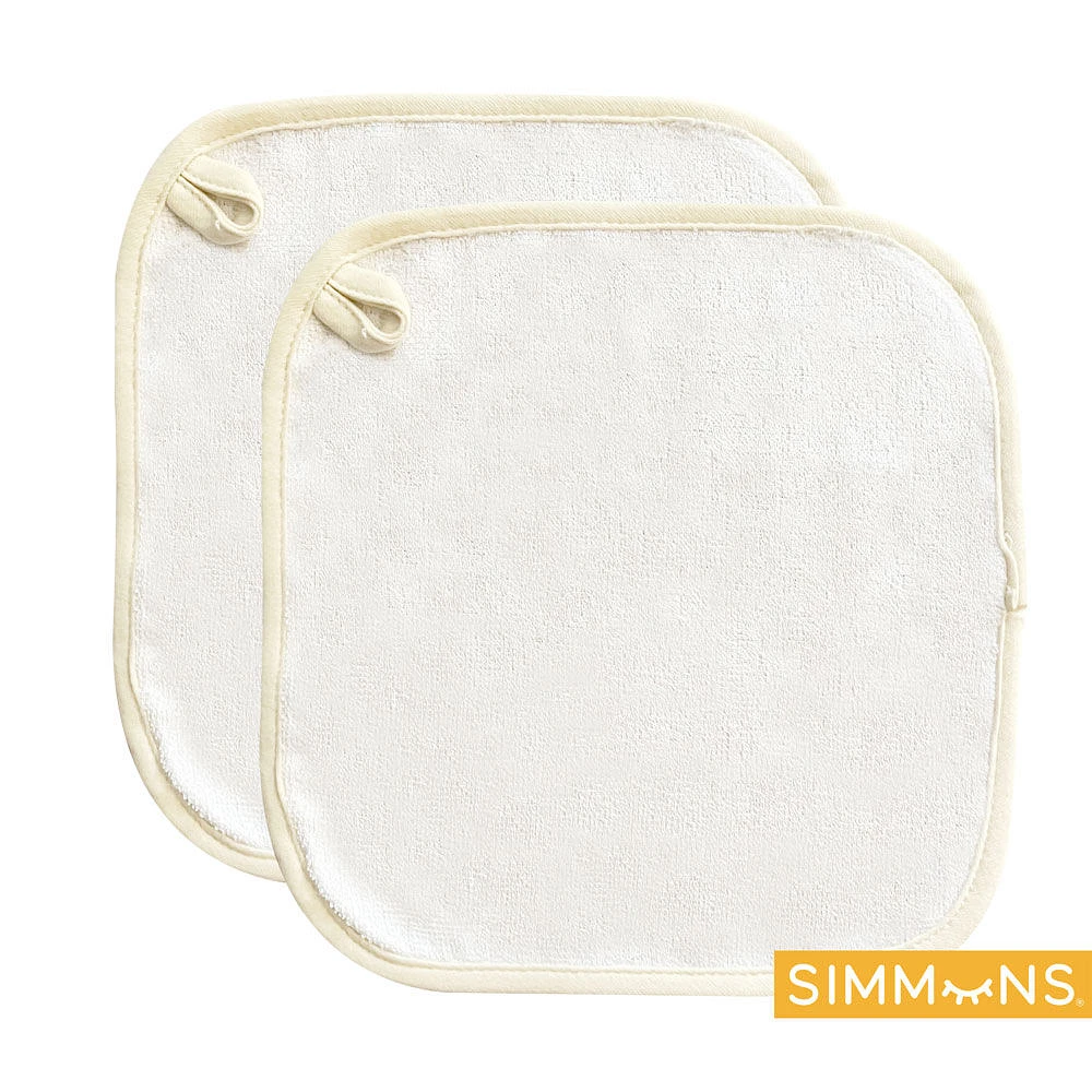 Simmons 3 Piece Bamboo Bath Set White/Taupe