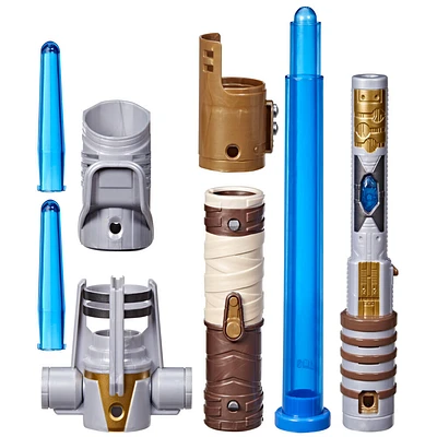 Star Wars Lightsaber Forge, Maître Jedi Obi-Wan Kenobi, Sabre laser électronique à lame bleue extensible - Notre exclusivité