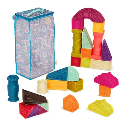 B. toys Elemenosqueeze Educational Baby Blocks