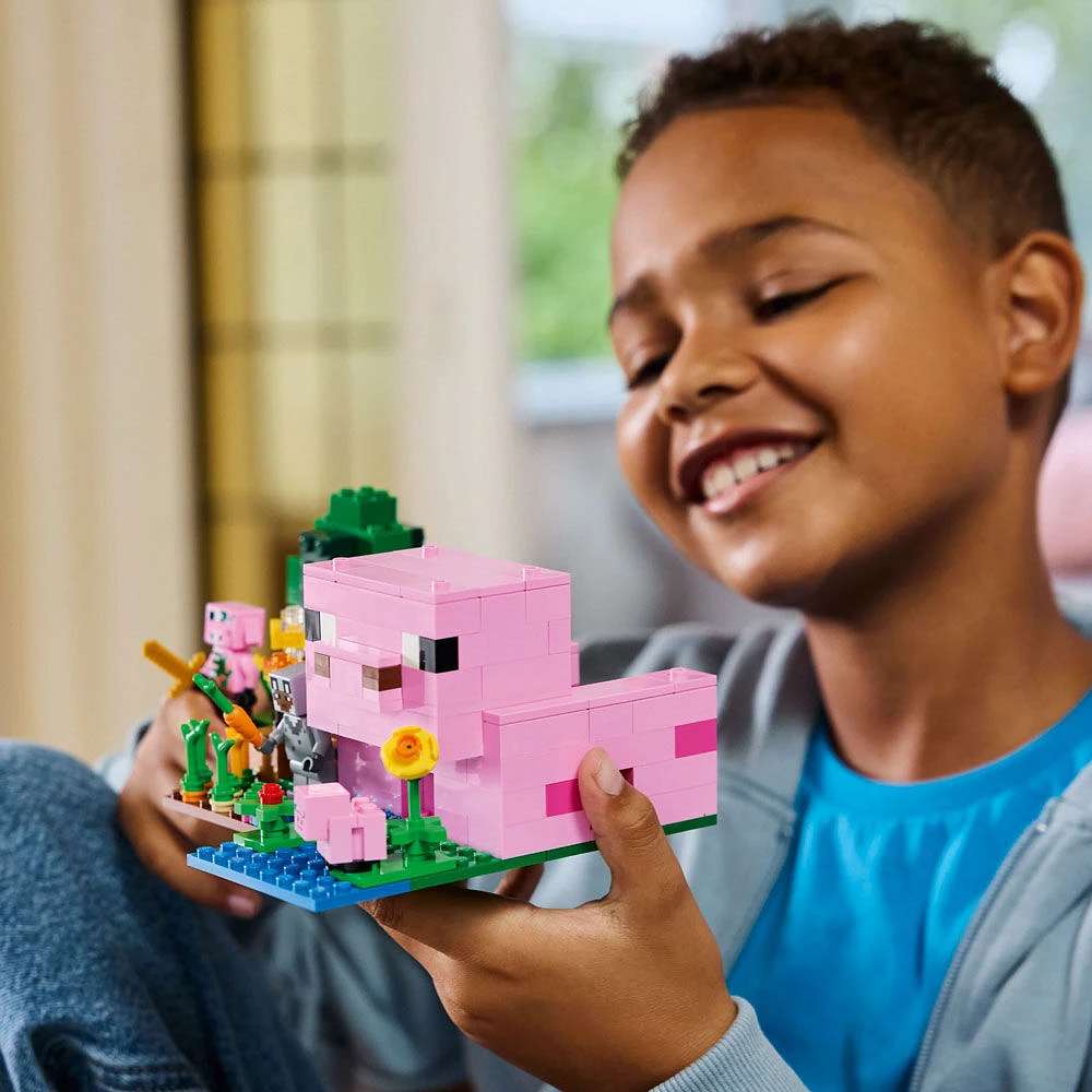 LEGO Minecraft La maison porcelet Jouet de construction sur le jeu vidéo Ensemble d'animaux de ferme pour enfants 21268