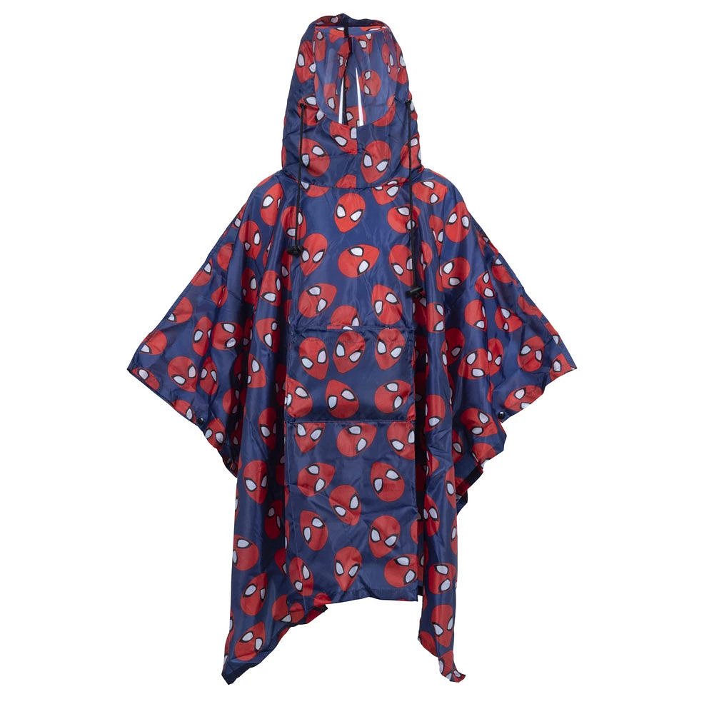 Marvel Kids Spiderman Fold Out Poncho Multi Red