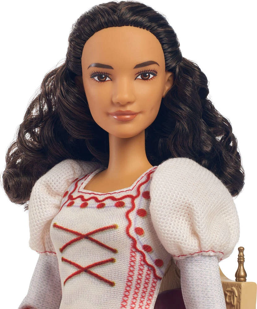 Mattel Universal Wicked Nessarose Fashion Doll & Accessories, Including Wheelchair, with Brown Curly Hair, Possibility & Removable Ballroom Look