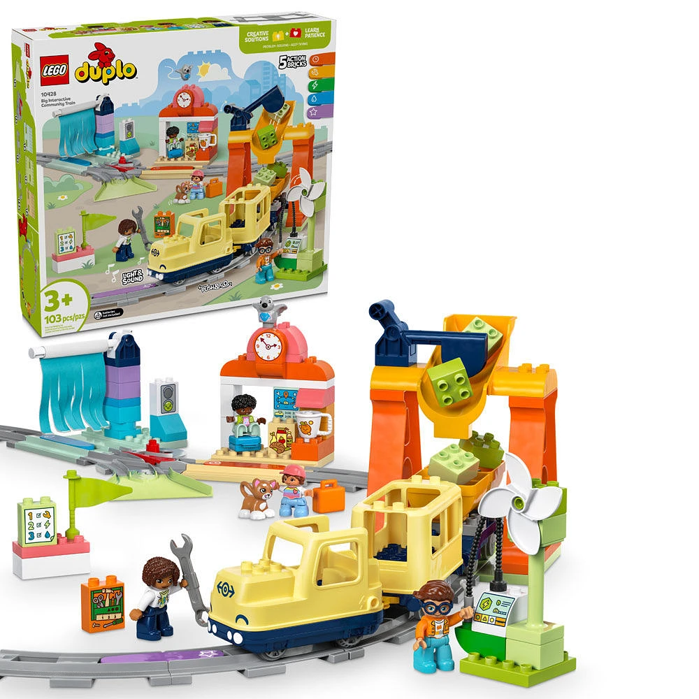 Ensemble de train pour tout-petits, jouet de construction créative LEGO DUPLO Le grand train communautaire interactif 10428