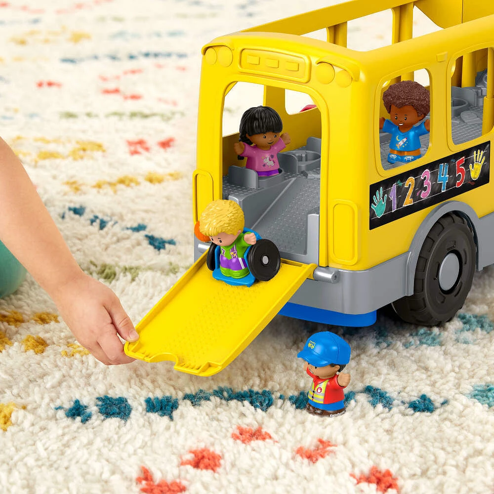 Fisher-Price Little People Gros autobus scolaire jaune, 4 figurines