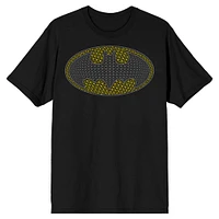 DC Comics Batman Grid Logo Noir T-Shirt 