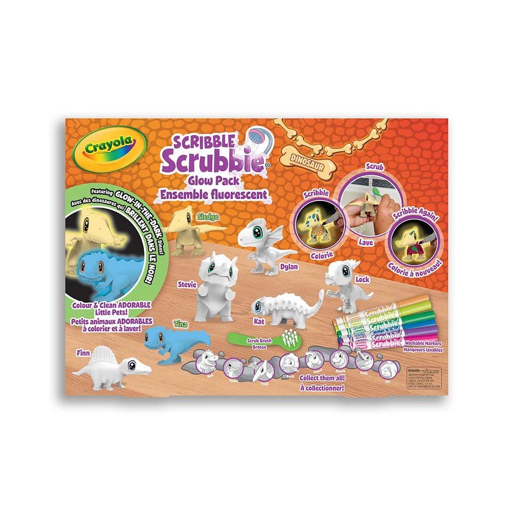 Crayola Scribble Scrubbie Pets Dinosaur Glow Combo Pack