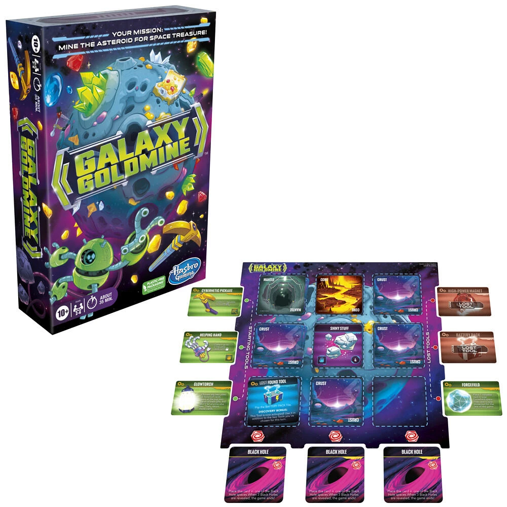 Galaxy Goldmine Game, Family Strategy Card Games for Kids, Teens, and Adults, Fun Family Card Games for 2-6 Players