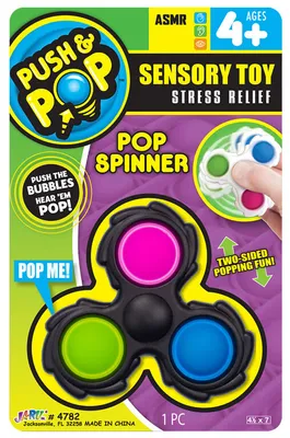 Push and Pop Sensory Toy Pop Spinner - English Edition