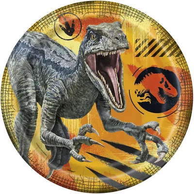 Jurassic World 3 - Round 9" Dinner Plates, 8 count