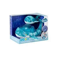Tranquil Whale de Cloud b Ensemble Veilleuse Baleine Bleu à Effet Sous-Marin et Musique avec hochet en peluche
