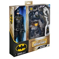 DC Comics, Batman Adventures, Batman Action Figure with 16 Armor Accessories, 17 Points of Articulation, 12-inch