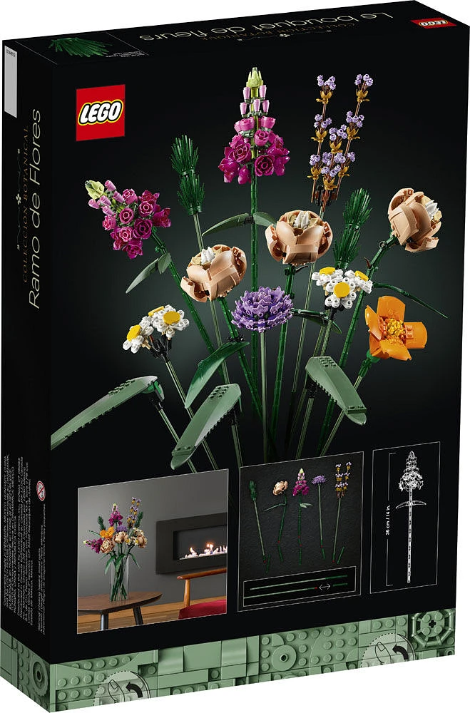 LEGO Botanicals Le bouquet de fleurs; plante artificielle, marguerite, pavot 10280