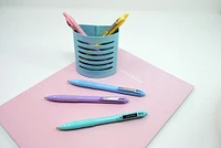 Z-Grip Pastel Barrel Retractable Ballpoint Pen Black Ink 5pk