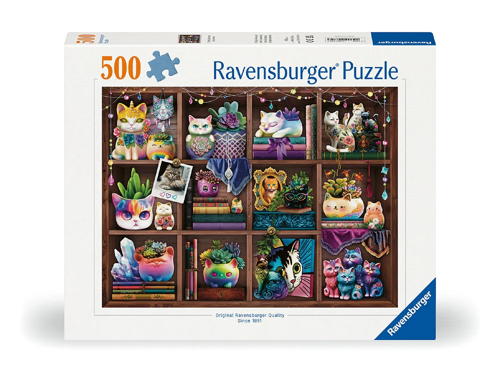 Ravensburger - Cubby Cats And Succulents 500Pc Puzzle