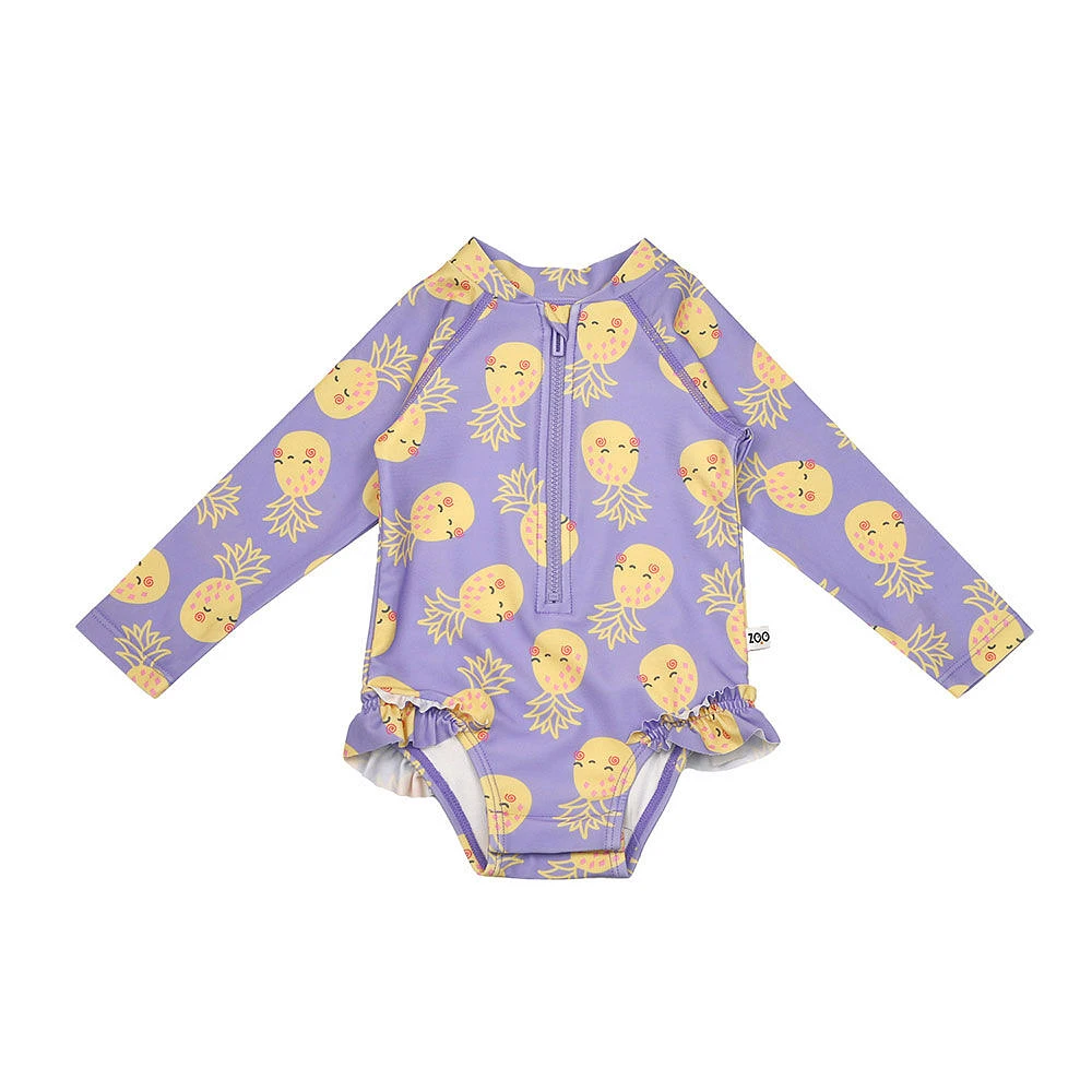 ZOOCCHINI - Combinaison anti‑UV une pièce à volants - Ananas - 3 ans