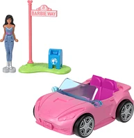 Barbie Mini BarbieLand Doll & Toy Vehicle Sets, 1.5-inch Barbie Doll & Iconic Toy Vehicle with Color-Change Surprise