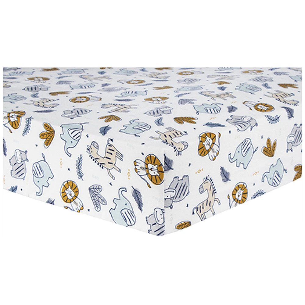 Drap-housse pour lit de bébé en flanelle de luxe Trend Lab - Zambie