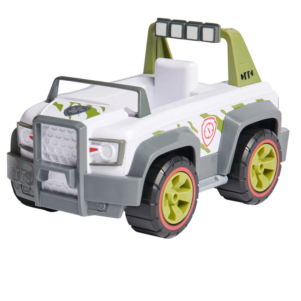 PAW Patrol, Tracker Jungle Cruiser, Camion avec figurine articulée à collectionner, jouets respectueux de la planète