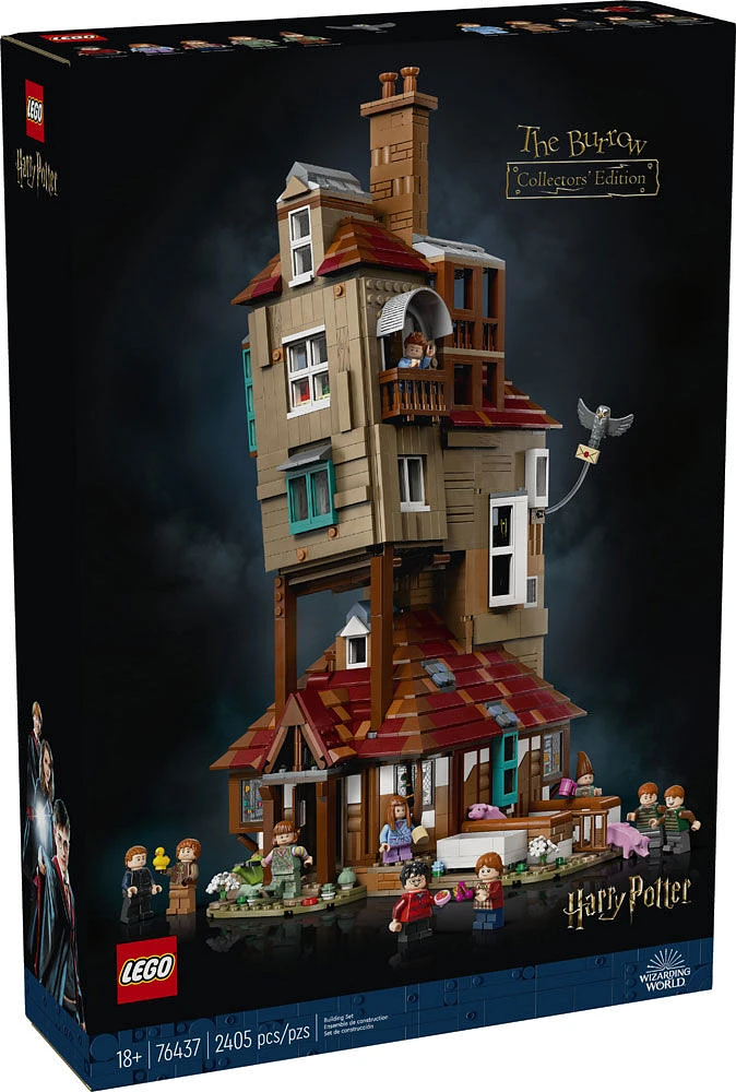 LEGO Harry Potter The Burrow - Collectors' Edition, Weasley House Building Set - 10 Minifigures - 76437