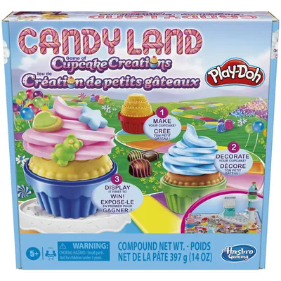 Candy Land Cupcake Creations Board Game, From the Makers of Play Doh, Kids Board Games - English Edition - R Exclusive