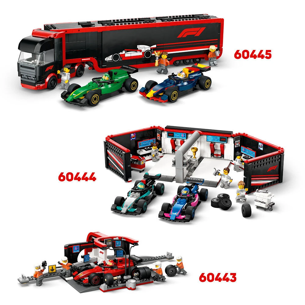 LEGO City Le pilote de F1 avec la voiture de course McLaren, ensemble de construction de véhicule miniature pour enfants 60442