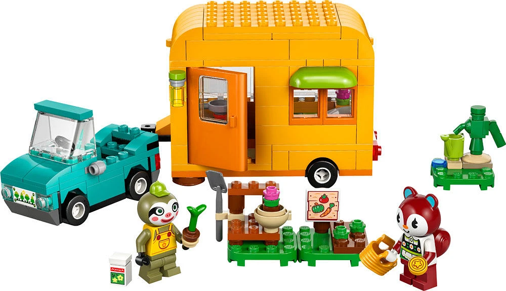 LEGO Animal Crossing Leif's Caravan & Garden Shop Building Toy - Pretend Playset Gift for Kids - 77054