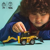 LEGO Technic Backhoe Loader Construction Toy - with Usable Back Digger, Scoop, & Outriggers - 42197