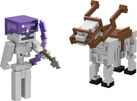 Minecraft 3.25-inch Action Figure 2-Packs with 2 Figures and 2 Accessories, Collectible Toys