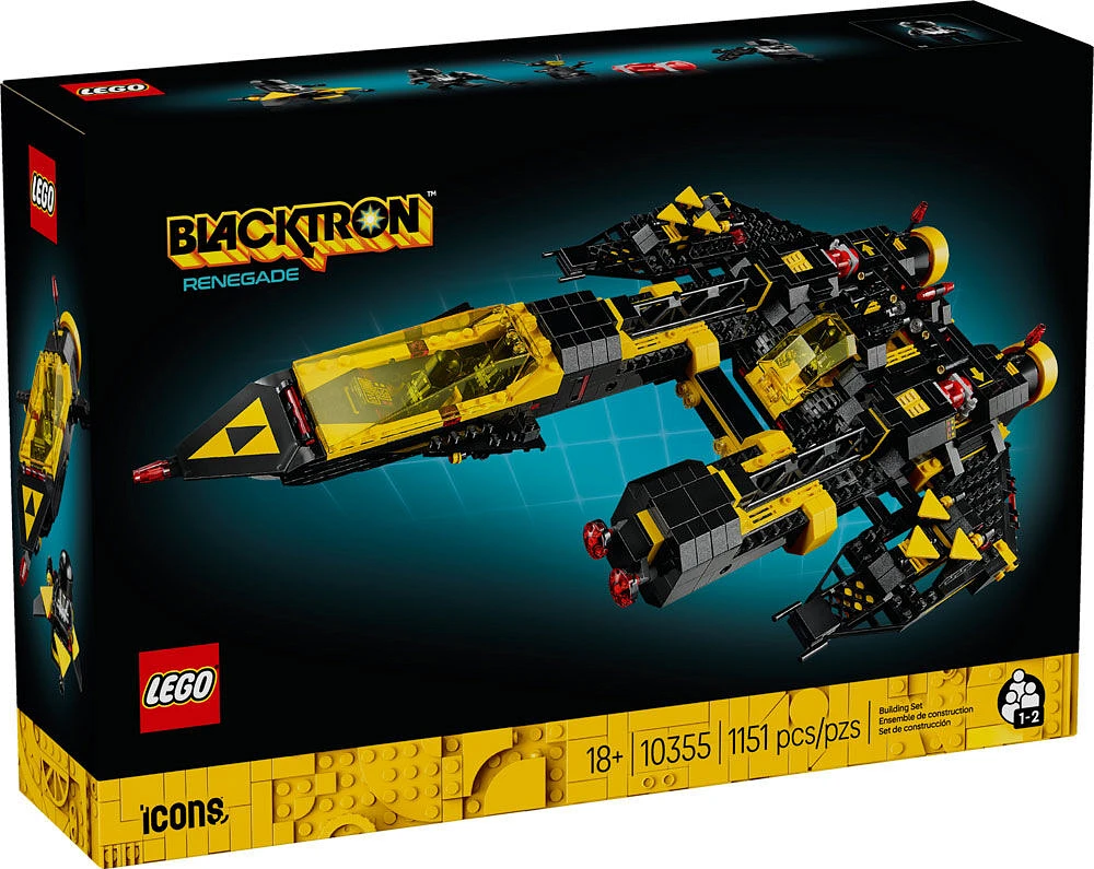 LEGO Icons Blacktron Renegade - Spaceship Building Set - DIY Kit for Adults 18+ - 10355