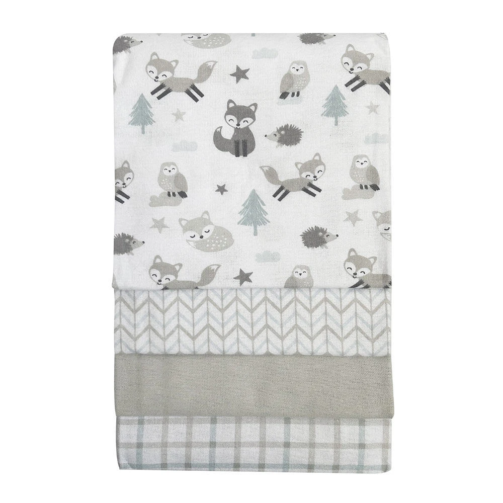 Lot de 4 couvertures de réception en flanelle Koala Baby Fox