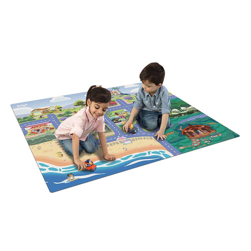 Bluey Imaginmat Jumbo Playmat With 2 Vehicles