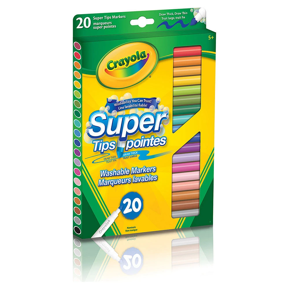 Crayola - Lavables Tips Pointes Marqueurs à Trait Fin