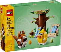 LEGO L'aire de jeu printanière pour animaux Ensemble de jeu avec oiseau et écureuil 40709