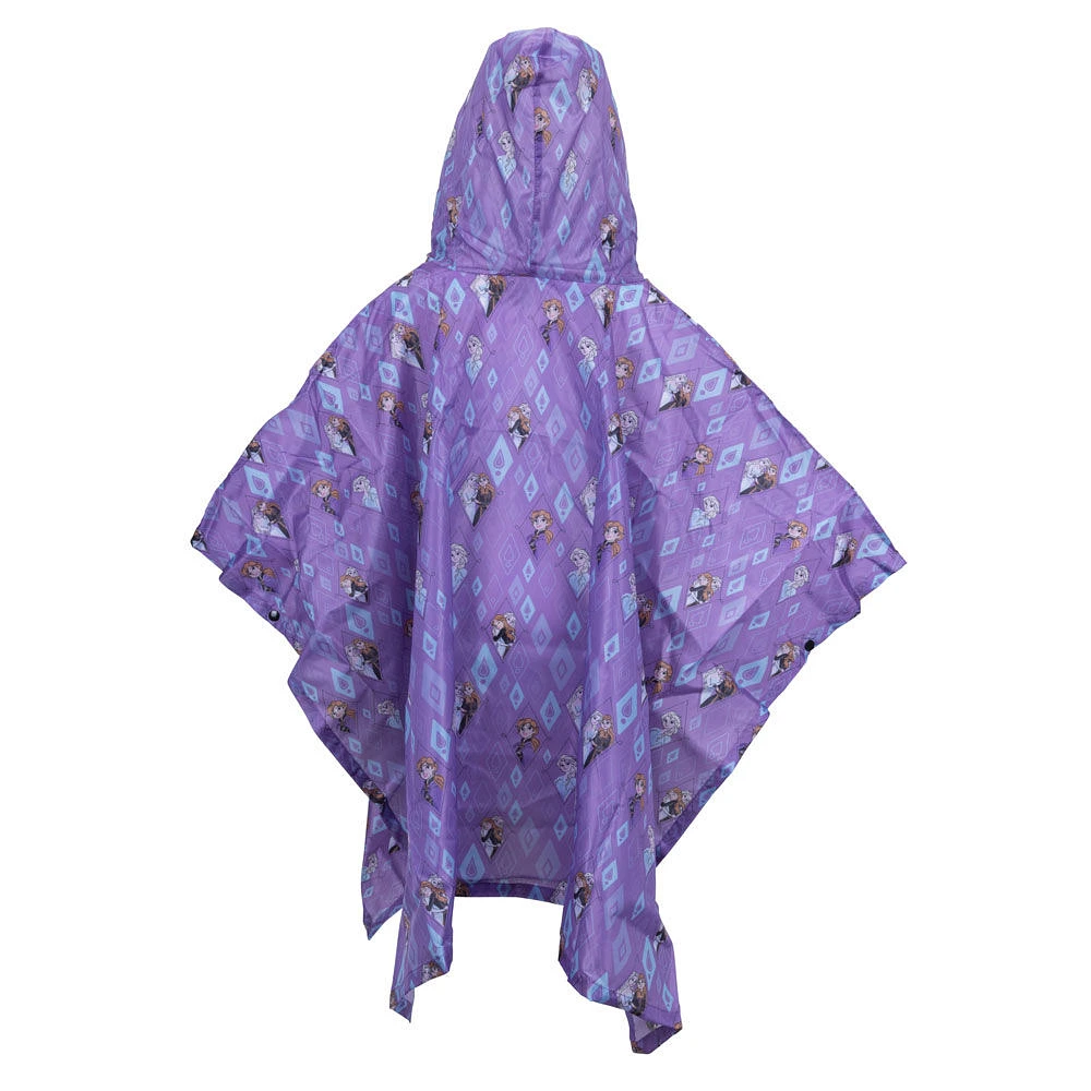 Disney Kids Frozen Fold Out Poncho Multi Purple