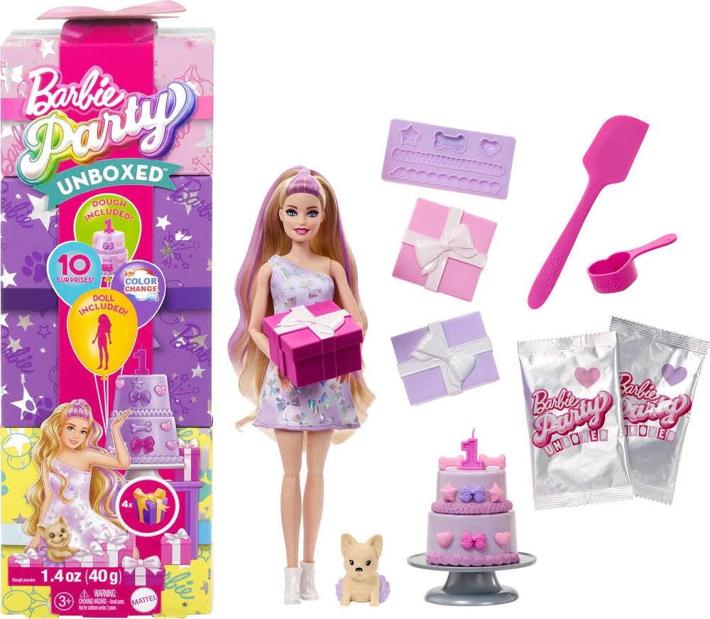 Barbie Party Unboxed Pet Birthday Series Doll & Accessories