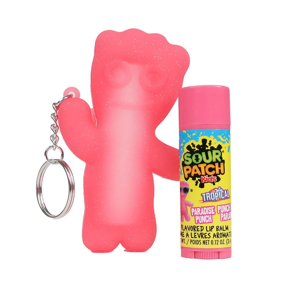 Sour Patch Pink Lip Balm with Keychain