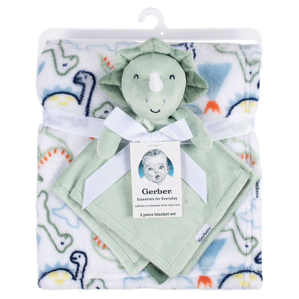 Gerber Childrenswear - 2 piece Blanket + Security Set