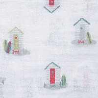 Cotton Muslin Swaddle/ Beach Houses